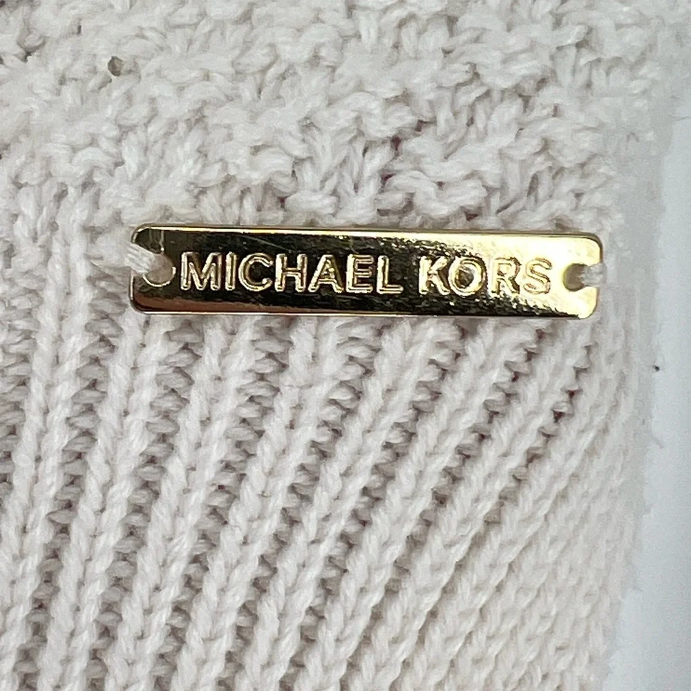 MICHAEL KORS IVORY CABLE KNIT COWL NECK‎ SWEATER